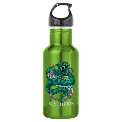 SLYTHERINâ Crosshatched Emblem Stainless Steel Water Bottle