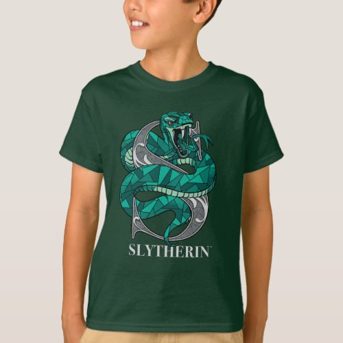 SLYTHERIN Crosshatched Emblem T_Shirt