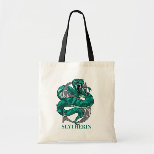 SLYTHERIN Crosshatched Emblem Tote Bag