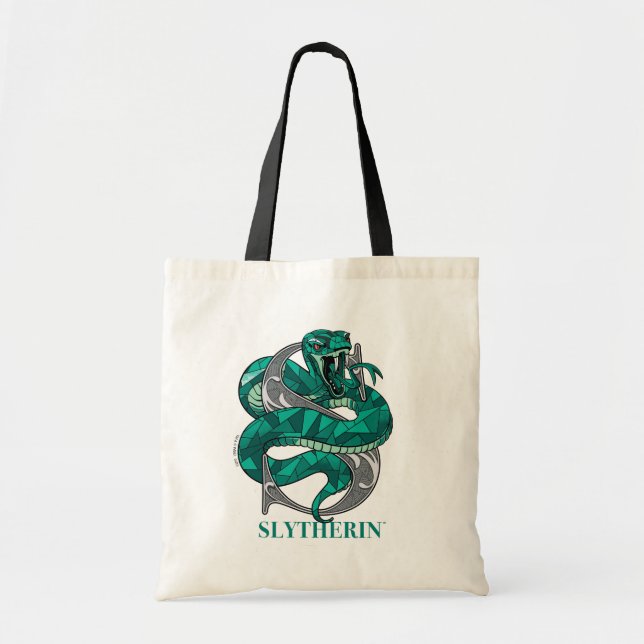 SLYTHERIN™ Crosshatched Emblem Tote Bag (Front)