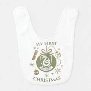 SLYTHERIN™ First Christmas Holiday Bauble Graphic Baby Bib