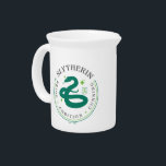 SLYTHERIN™ Green Snake House Pride Badge Beverage Pitcher<br><div class="desc">These are the tenets for SLYTHERIN™ House: Pride - Ambition - Cunning. Wear this on a graphic t-shirt or have on a personalized mug! Shop this design on more custom Zazzle products for the perfect gift.</div>