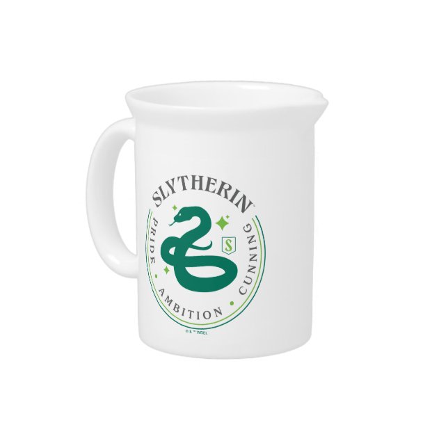 SLYTHERIN™ Green Snake House Pride Badge Beverage Pitcher (Left)