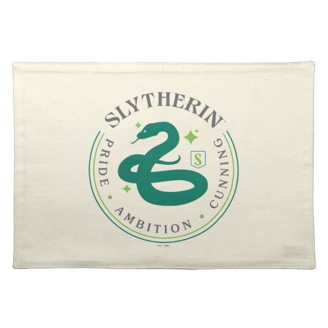 SLYTHERIN™ Green Snake House Pride Badge Cloth Placemat (Front)