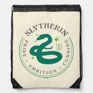 SLYTHERIN™ Green Snake House Pride Badge Drawstring Bag