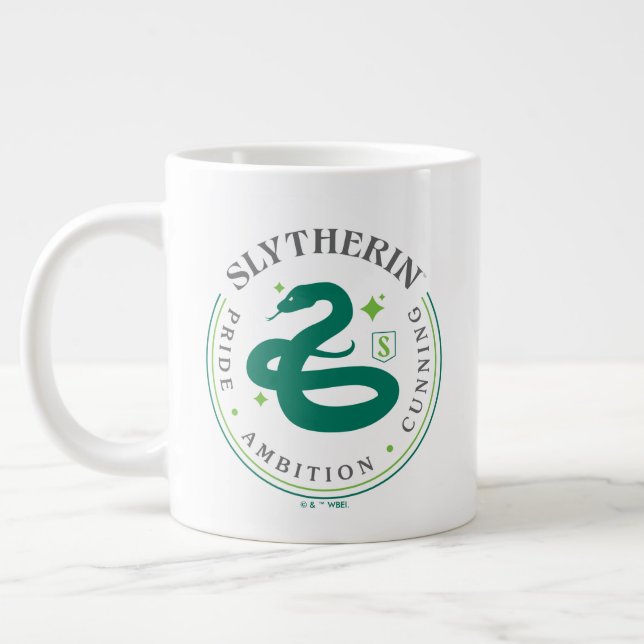 SLYTHERIN™ Green Snake House Pride Badge Giant Coffee Mug (Left)