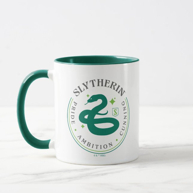 SLYTHERIN™ Green Snake House Pride Badge Mug (Left)