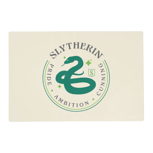 SLYTHERIN™ Green Snake House Pride Badge Placemat (Front)