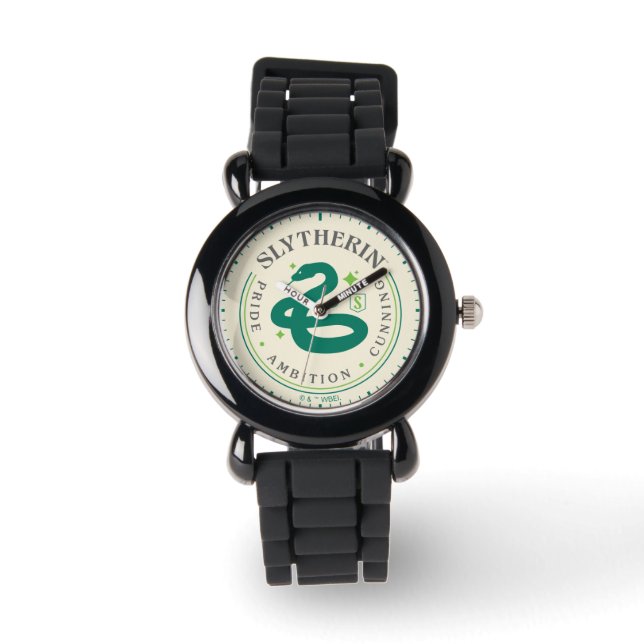 SLYTHERIN™ Green Snake House Pride Badge Watch (Front)