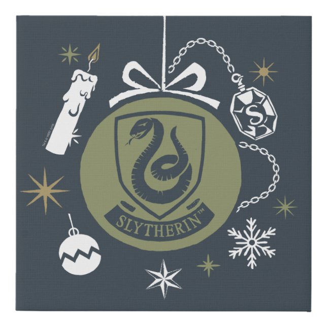 SLYTHERIN™ Holiday Bauble Graphic Faux Canvas Print (Front)