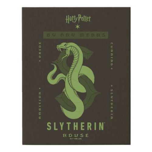 SLYTHERINâ House By Any Means Faux Canvas Print