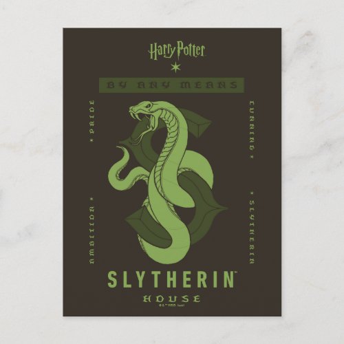 SLYTHERINâ House By Any Means Postcard