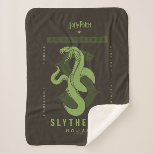 SLYTHERINâ House By Any Means Sherpa Blanket