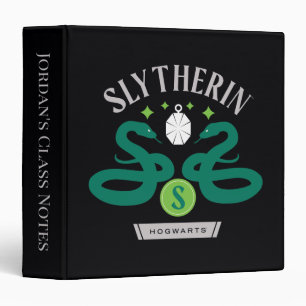 SLYTHERIN™ House Double Snake Locket Graphic 3 Ring Binder