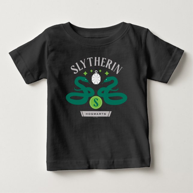 SLYTHERIN™ House Double Snake Locket Graphic Baby T-Shirt (Front)