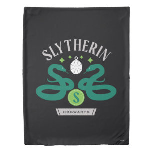 SLYTHERIN™ House Double Snake Locket Graphic Duvet Cover