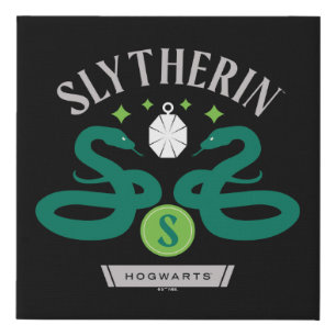 SLYTHERIN™ House Double Snake Locket Graphic Faux Canvas Print