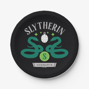 SLYTHERIN™ House Double Snake Locket Graphic Paper Plates