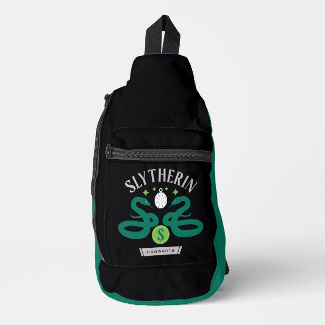 SLYTHERIN™ House Double Snake Locket Graphic Sling Bag (Front)