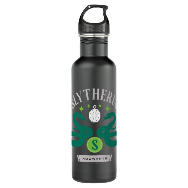 SLYTHERIN™ House Double Snake Locket Graphic Stainless Steel Water Bottle (Front)