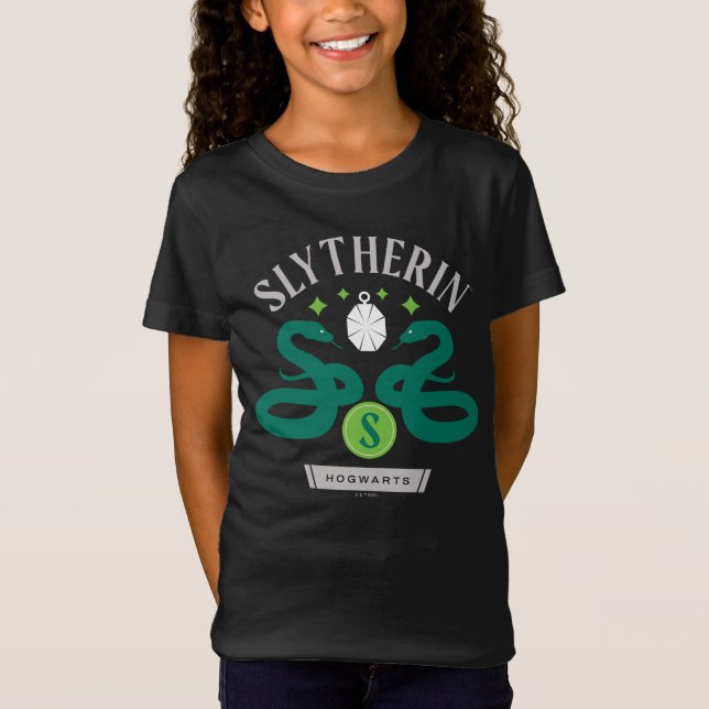 SLYTHERIN™ House Double Snake Locket Graphic T-Shirt (Front)