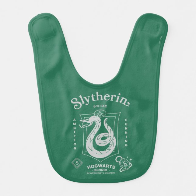 SLYTHERIN™ Pride Ambition Cunning Crest Baby Bib (Front)