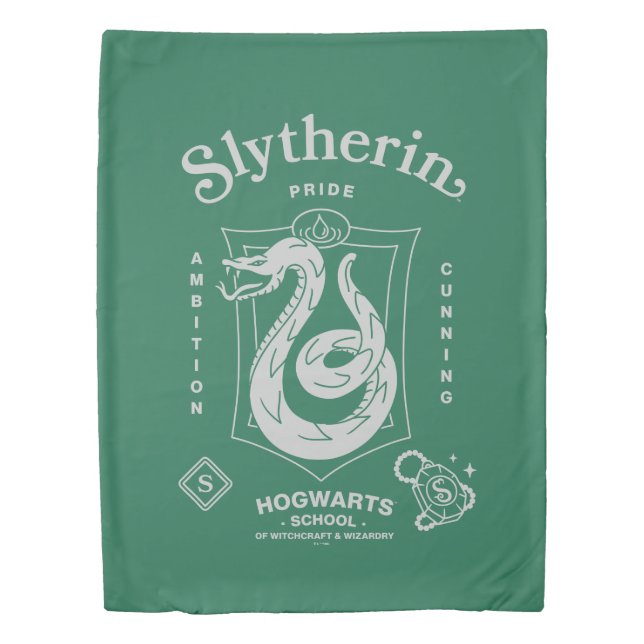 SLYTHERIN™ Pride Ambition Cunning Crest Duvet Cover (Front)