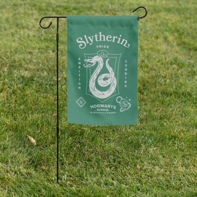 SLYTHERIN™ Pride Ambition Cunning Crest Garden Flag (In SItu)