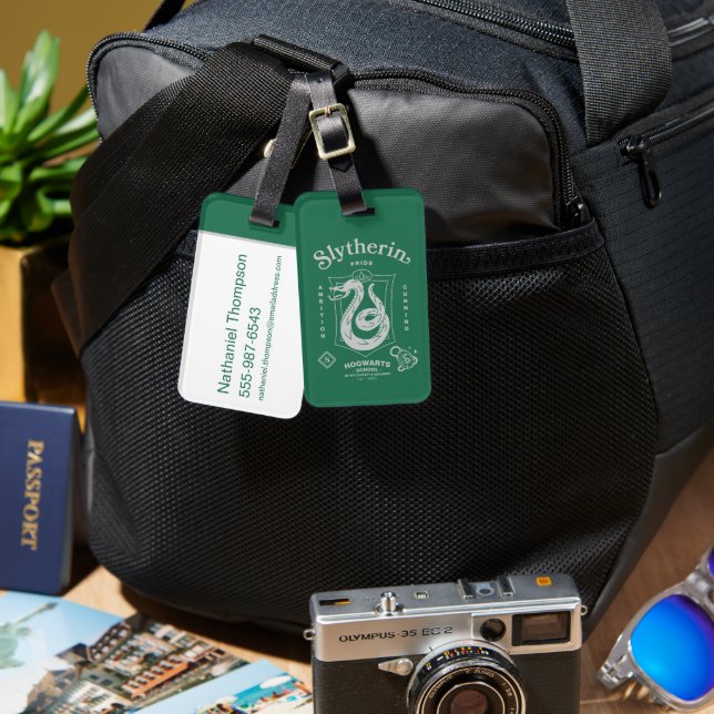 SLYTHERIN™ Pride Ambition Cunning Crest Luggage Tag (Front & Back)