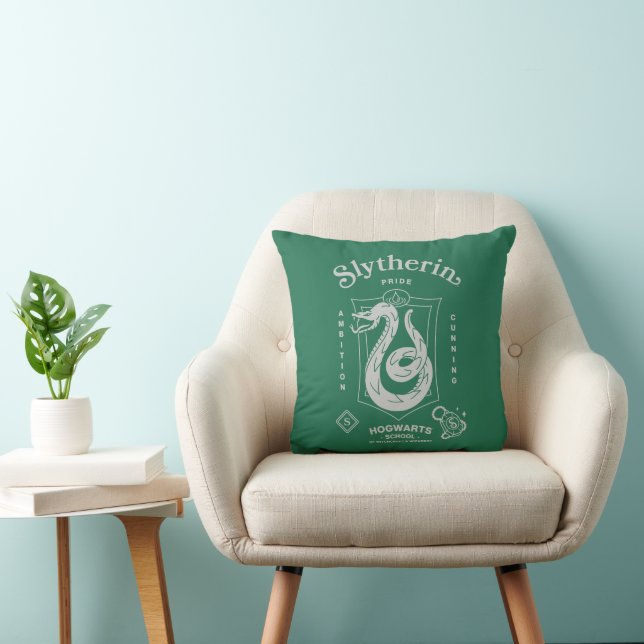 SLYTHERIN™ Pride Ambition Cunning Crest Throw Pillow (Chair)