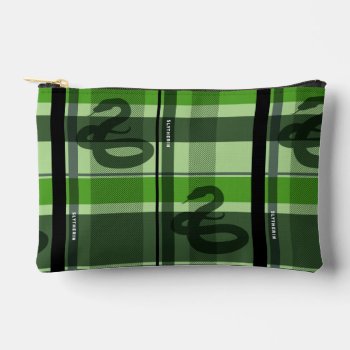Slytherin™ Tartan Plaid Pattern Accessory Pouch by harrypotter at Zazzle