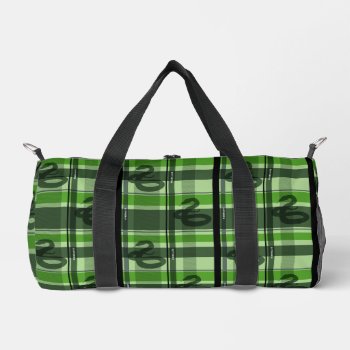Slytherin™ Tartan Plaid Pattern Duffle Bag by harrypotter at Zazzle