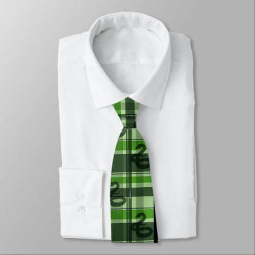 SLYTHERIN Tartan Plaid Pattern Neck Tie