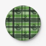 SLYTHERIN™ Tartan Plaid Pattern Paper Plates