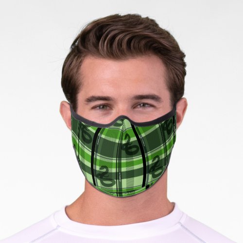 SLYTHERIN Tartan Plaid Pattern Premium Face Mask