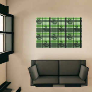 SLYTHERIN™ Tartan Plaid Pattern Rug