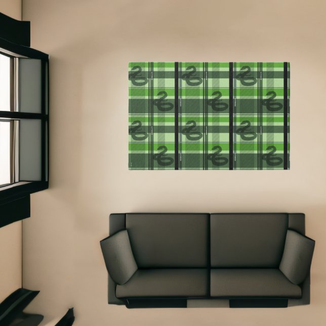SLYTHERIN™ Tartan Plaid Pattern Rug (Insitu (Indoor 1))
