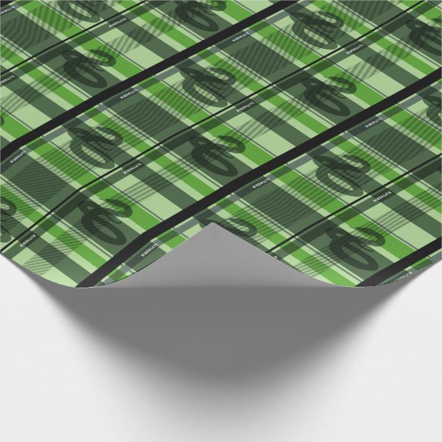 SLYTHERIN™ Tartan Plaid Pattern Wrapping Paper (Corner)