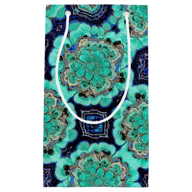 Sm Gift Bag Azurite/Malachite Geode (Front)