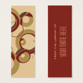 Sm. Modern Bubbles Bookmark - Beige (Front & Back)