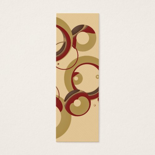 Sm. Modern Bubbles Bookmark - Beige Business Card Template