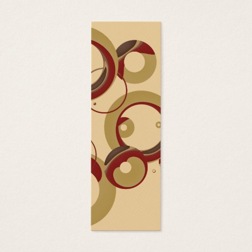 Customizable Sm. Modern Bubbles Bookmark - Beige Business Card Template