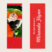 Sm. Scarlet Macaw Red Bookmark (Front & Back)