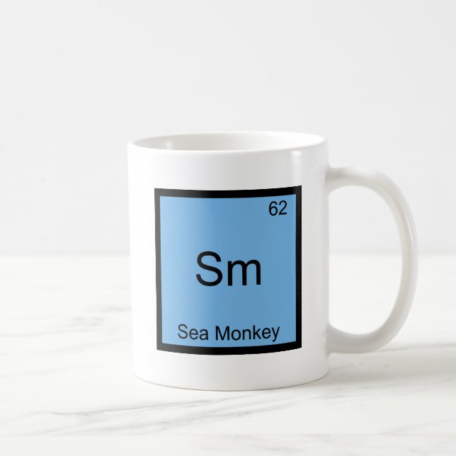 Sm - Sea Monkey Funny Chemistry Element Symbol Tee Coffee Mug (Right)