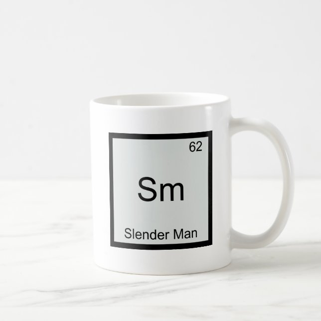 Sm - Slender Man Meme Chemistry Periodic Table Coffee Mug (Right)