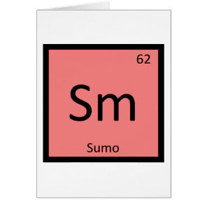 Sm - Sumo Wrestling Chemistry Periodic Table Cards