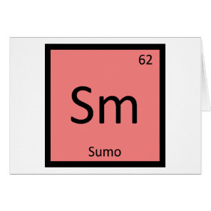 Sm - Sumo Wrestling Chemistry Periodic Table Cards