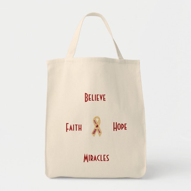 SMA Awareness Grocery Tote Bag (Front)