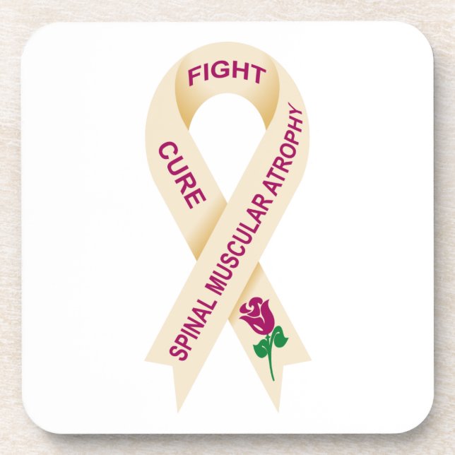 SMA Awareness RIbbon Coasters (Front)