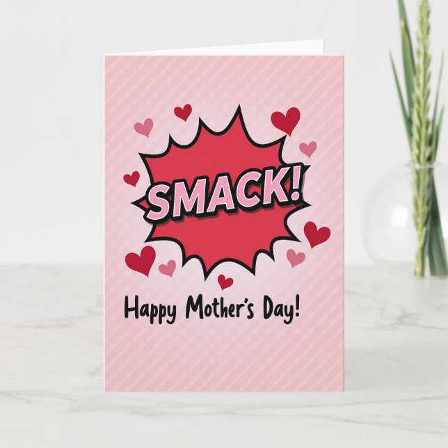 Smack Happy Mothers Day Pop Art Card (Front)